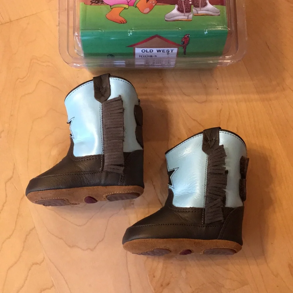 OLD WEST | Baby Infant Cowboy Cowgirl Star Boots